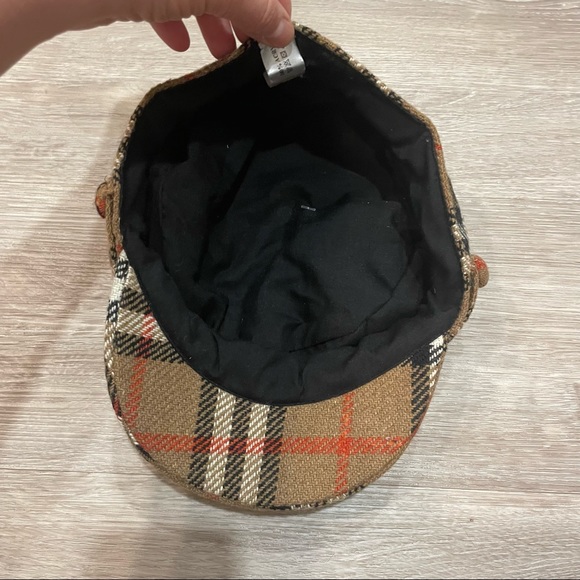Vintage paperboy or newsboy brown plaid hat - Picture 7 of 7